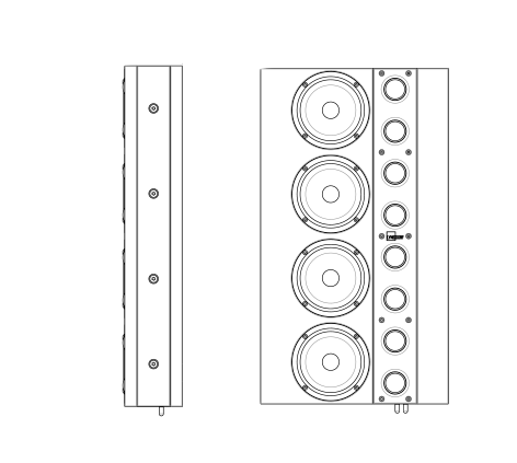 Lyngdorf LS-1000 left technical drawing visual