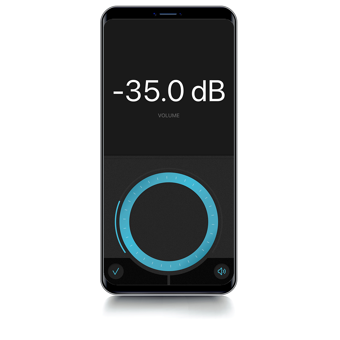 Tactile volume control wheel